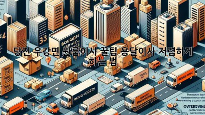 당진 우강면 원룸이사 꿀팁🍯 용달이사 저렴하게 하는 법!