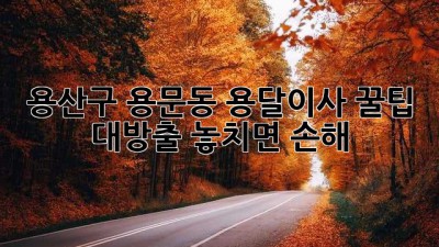 용산구 용문동 용달이사🚚 꿀팁 대방출! 놓치면 손해🤫